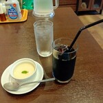 中国料理 天龍 - アイスコーヒー、杏仁豆腐