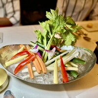 銀座あしべ - スティックサラダと和風バーニャカウダ