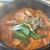 焼肉 円満 - 料理写真:ホルモンチゲ定食 1050円 一番人気。グツグツいって湯気がすごい