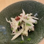 もんじゃ･お好み･鉄板焼き すずめの御宿 - セロリとタコの和物