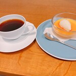 となりの珈琲や - もしおぷりんとブレンドコーヒー