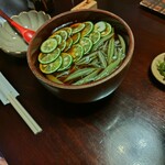 福助 - 酢橘とじゅんさいの冷やかけ蕎麦