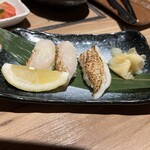 海鮮・串焼き 満天 - のどぐろ炙り握り¥1,595