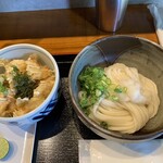 Udama 谷町base - トリマヨ丼セット　生醤油うどん