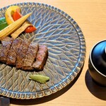 Wagyu teppanyaki steak house Kiyomizu 創 SOU - 神戸牛サーロインステーキ定食 (80g) (14000円)