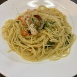 タベルナ・ソリッゾ - 小えびと大葉のペペロンチーノ