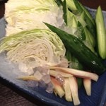 Yamauchi noujou - 新鮮野菜三種　特製味噌を添えて