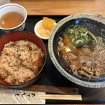 肉うどんの丸十 - 肉吸い、生姜ごはん