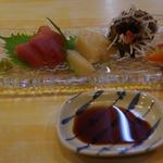 夏井屋 - 2014年9月下旬撮影02。お造り。