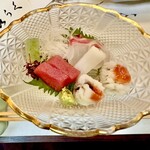 貴船喜らく - まずはお刺身　ハモ梅肉が夏！