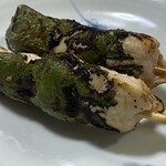 正起屋 - ささみ串
      梅肉の小袋が添えられていました
      身がふっくらとしていました