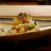 山﨑 - 伊勢海老の酢の物 海老味噌 芋茎