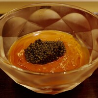 山﨑 - トマトソースの葛切り キャビア 海老オイル