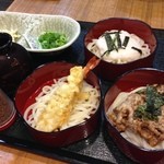 才谷家 - H.26.10.3.夜 椀子うどん冷(山芋・納豆・海老天) 750円