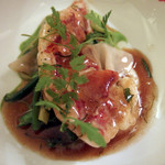 Bouley - Homemade almond milk, saffron dressing