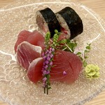 RED&red - もちビンチョウ鮪　お造りと巻き寿司