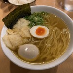 麺や 心楽 - 朝煮干しそば650円＋味玉(クーポン) 