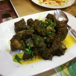 サンサール - 骨付き牛スジ肉のスパイス炒め・平成２６年１０月３日