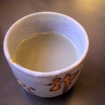 手打 神代そば - 蕎麦湯