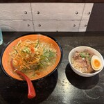 MEN-YA 大黒 - 料理写真:辛味噌（房州節）大盛セットB 1,200+150+380＝1,730円