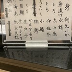 鮨よし - この日のネタ