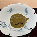 鮨よし - アワビの肝ソース和え