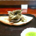 日本料理 崇 - 焼物②　鮎　桑の葉