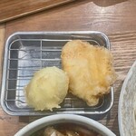 武蔵野うどん 澤村 - ささみ天¥150  半熟玉子天¥150