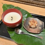 天麩羅 巽 - 蜂蜜のブランマンジェ、和菓子の天ぷら