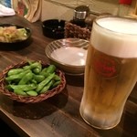 Okinawa Izakaya Samurai Champuru - オリオンビール　枝豆