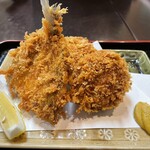かつ膳 - ひれかつと鯵フライのアップ