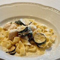 カシータ - 本日のパスタより「帆立貝とズッキーニのレモンクリームフェットチーネ」