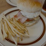 OLU BURGER KYOTO - candy onion bacon cheese egg burger