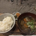 高森田楽の里 - 〆のご飯とだご汁
