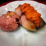 新和食 きくい - 鰆の雲丹焼き・赤飯