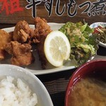 Very popular freshly fried homemade chicken karaage set meal