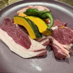 焼肉ホルモン 風土. - ジンギスカン盛り合わせ3種(ショルダー、肩ロース、サーロイン)