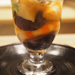 割烹さいお - 蒸し鮑と車海老のジュレ酢