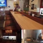 AngorA - カウンター席。左下：お酒もおいてます　右下：ケバブを焼いている様子