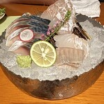 壱獻 - しめ鯖とカンパチのお造り