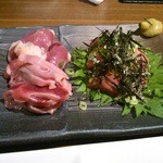 響 - 料理写真:鶏さしみ盛り合わせ