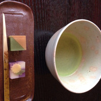 柏屋 大阪千里山 - お茶菓子、お抹茶