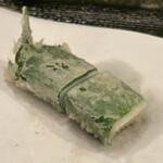 栗天 - もんごうイカの大葉巻き☆