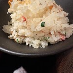 空 - あっさりお出汁のご飯には、カニといくらが良く合います