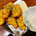 牡蠣と日本酒 四喜 - とうもろこしかき揚げ 770円