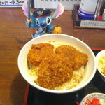 大衆酒場 きりゅう - ソースかつ丼 ランチ ＆ 冷緑茶 氷抜き ランチ ＆ チョコマーブル