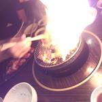 肉を焼いています②(2014.09.06)