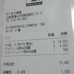 むてきの寅蔵 - レシート(2014.09.06)