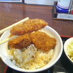 大衆酒場 きりゅう - ソースかつ丼 ランチ ＆ 冷緑茶 氷抜き ランチ ＆ チョコマーブル