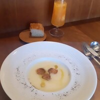 MATSU - 温かいヴィシソワーズと帆立❤️